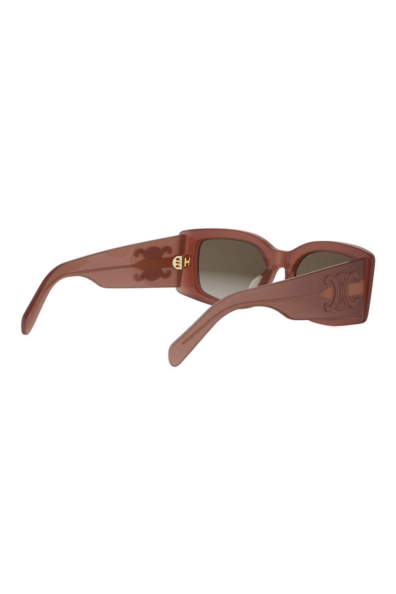 Maxi Triomphe 53mm Gradient Rectangular Sunglasses, Alternate, color, LIGHT BROWN / GRADIENT BROWN