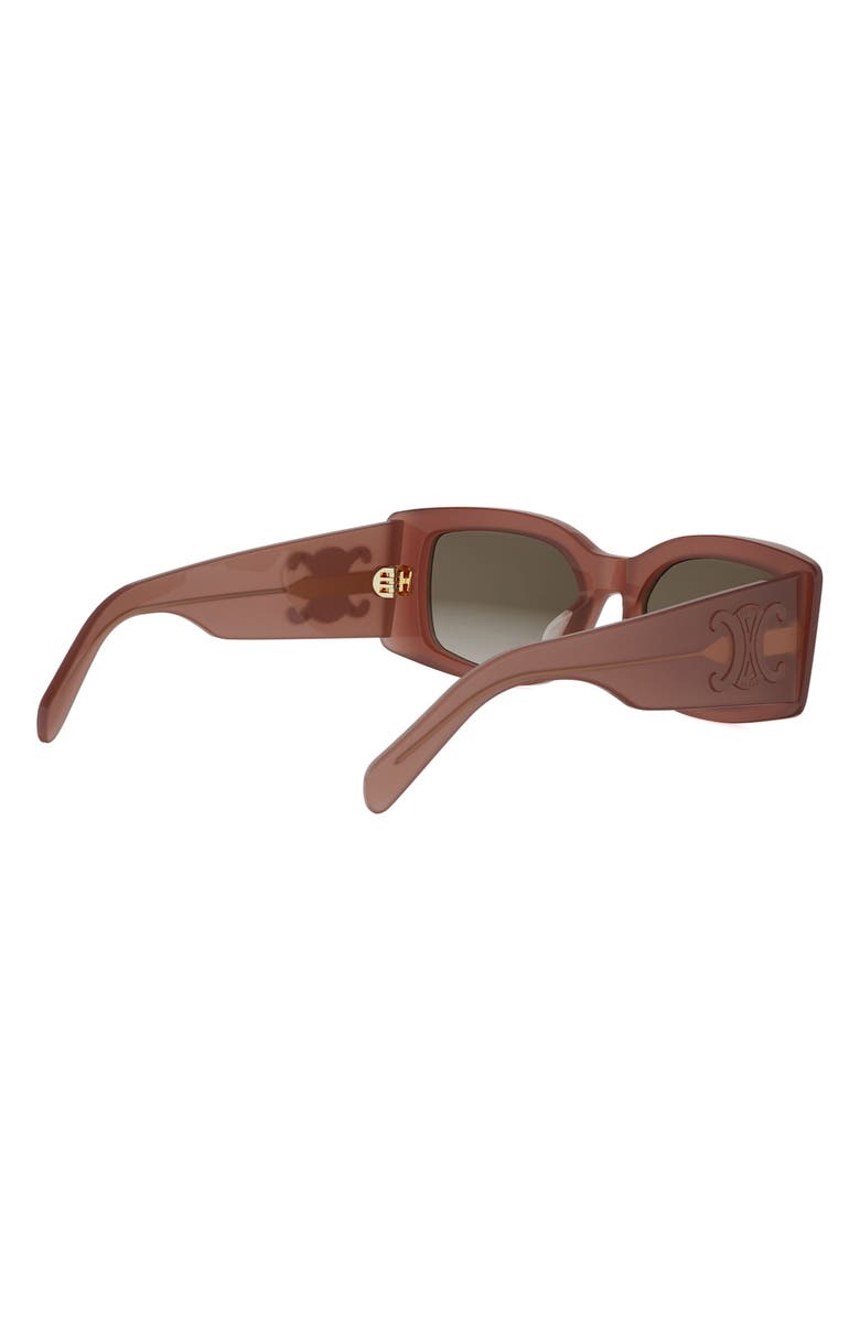 CELINE Maxi Triomphe 53mm Gradient Rectangular Sunglasses, Alternate, color, Light Brown / Gradient Brown
