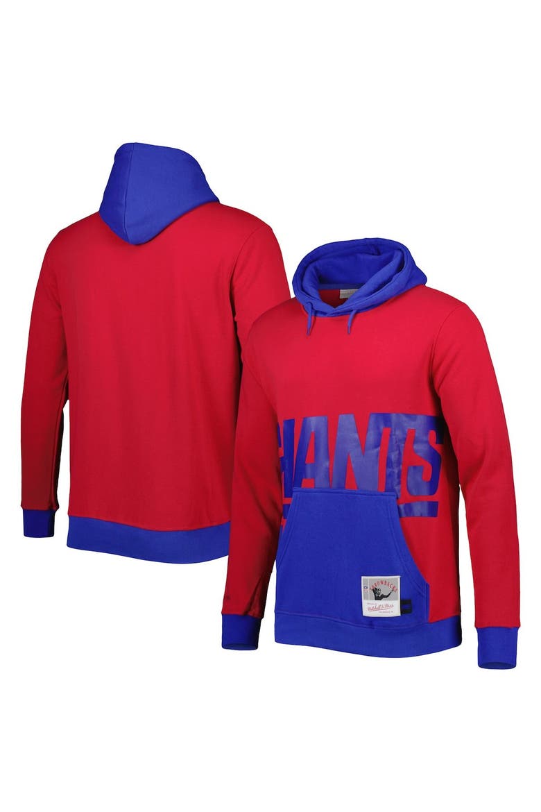 Men's Mitchell & Ness Red New York Giants Big Face 5.0 Pullover Hoodie, Main, color, Red