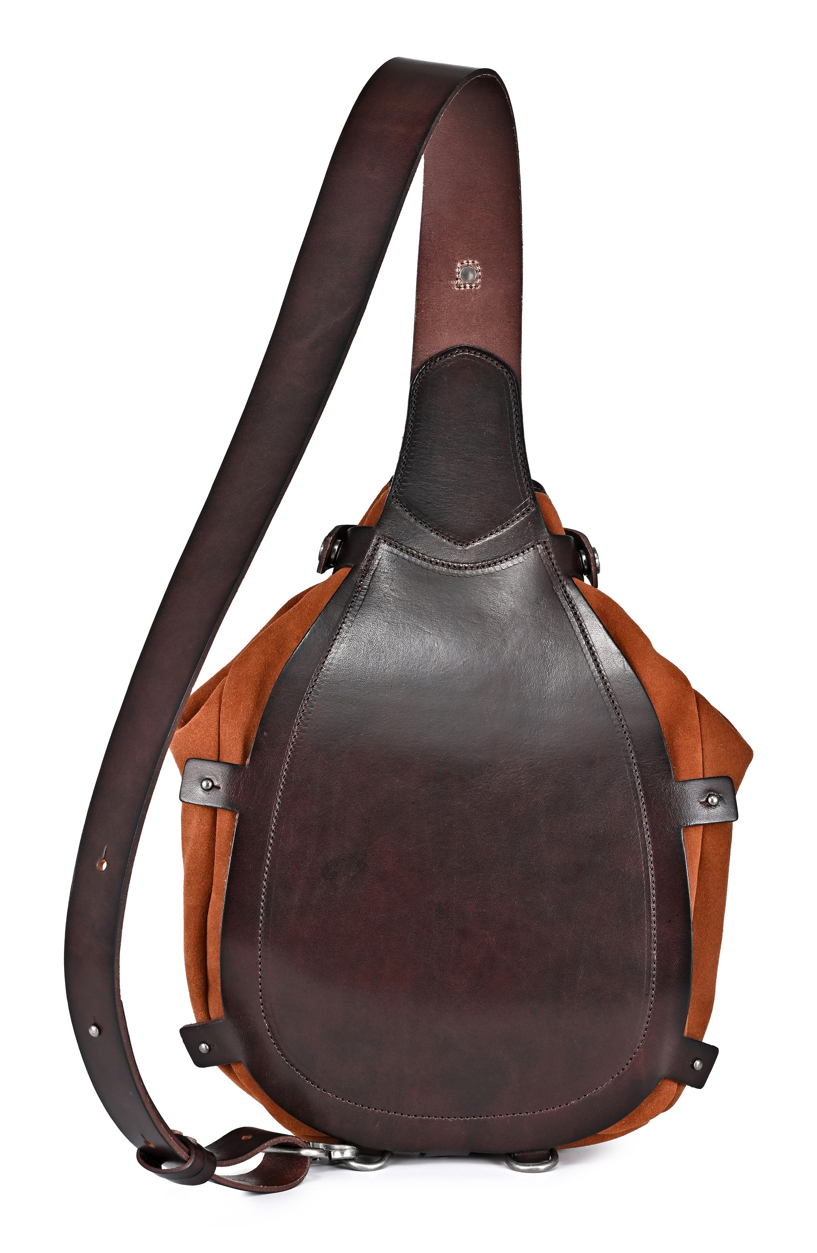 OLD TREND Daisy Leather Trim Sling Bag, Alternate, color, Brown