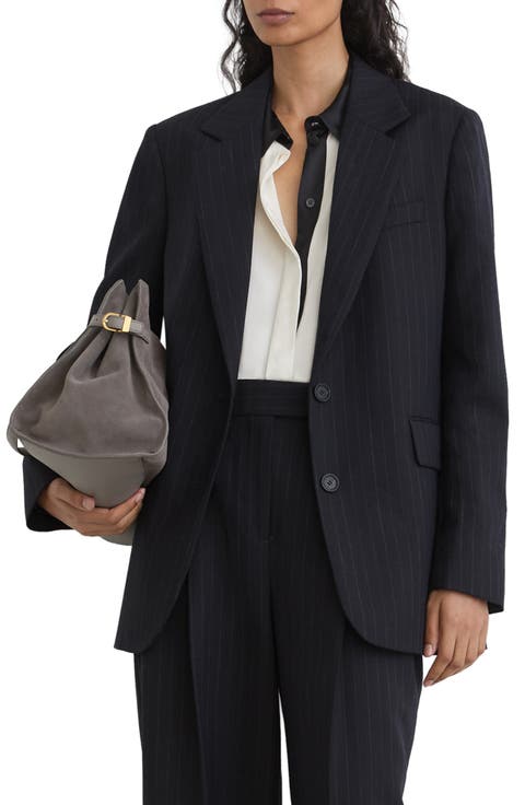Beck Pinstripe Wool Blazer