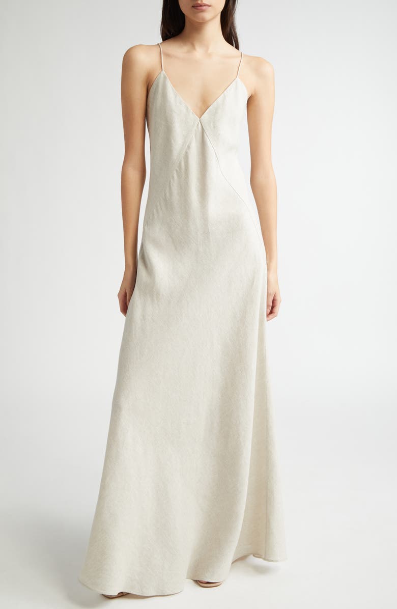 Eleventy Linen Blend Maxi Dress, Main, color, Sand