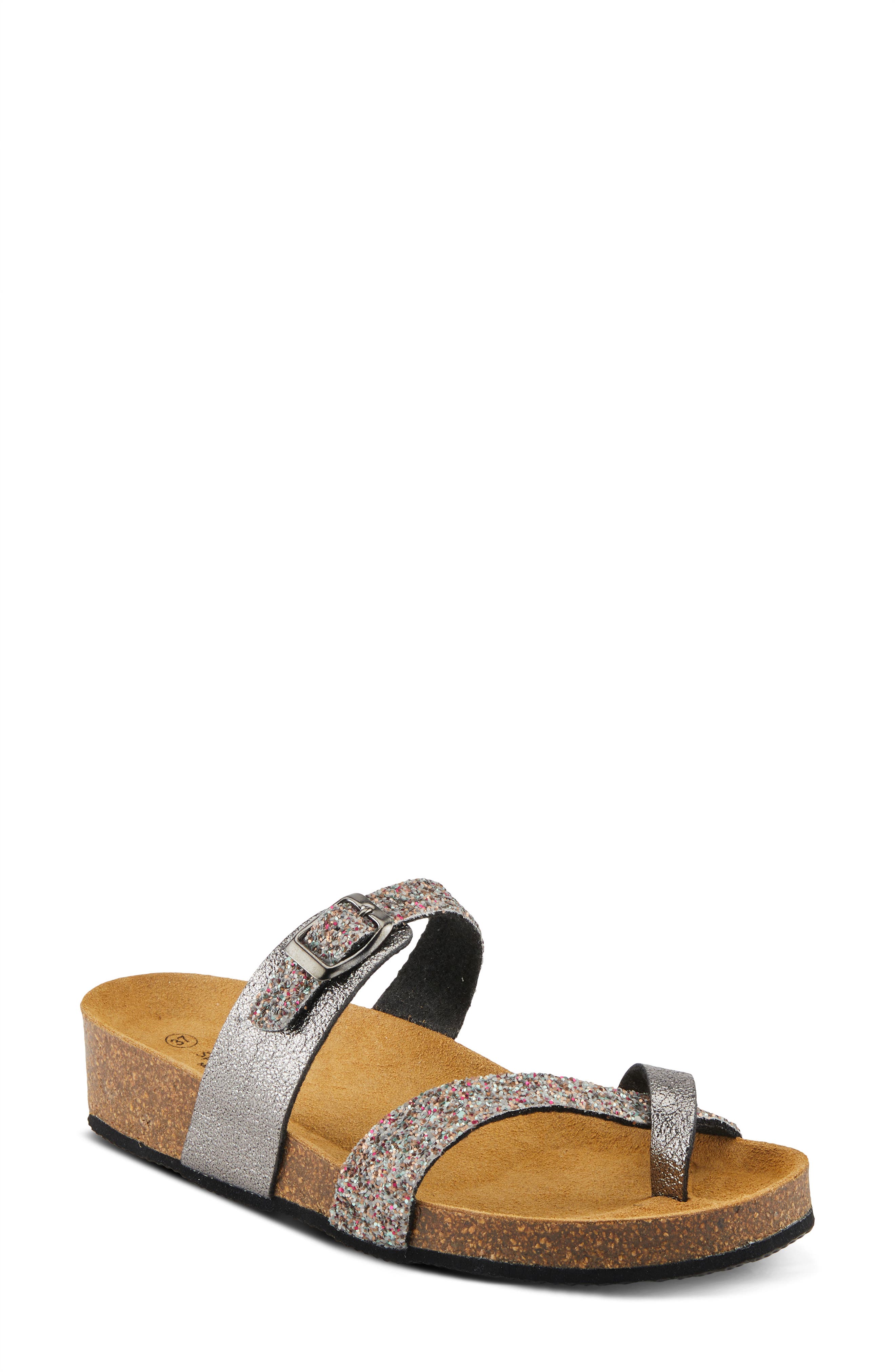 Spring Step Burch Platform Wedge Slide Sandal, Main, color, Pewter