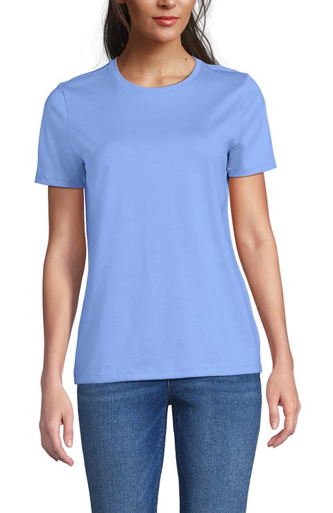 Lands' End Relaxed Supima Cotton Crew Neck T-Shirt