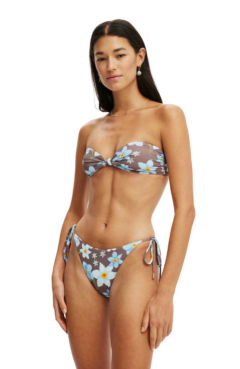 Women's String Tie Side Cheeky Bikini Bottom
