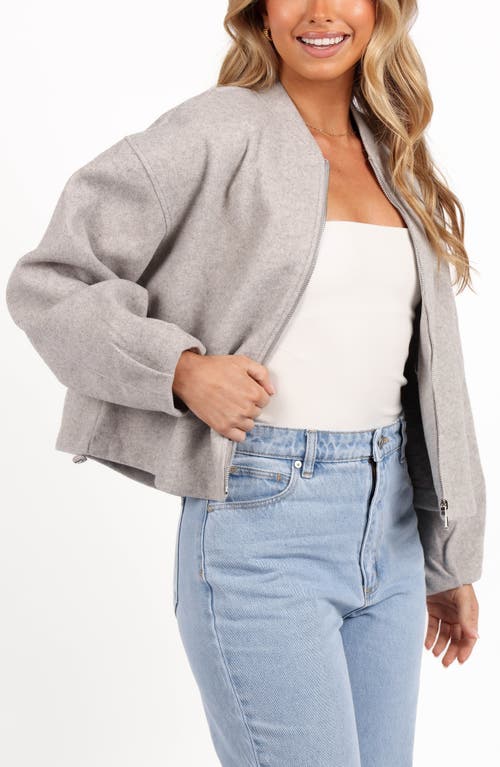 Petal And Pup Petal & Pup Liv Zip-up Knit Jacket In Gray