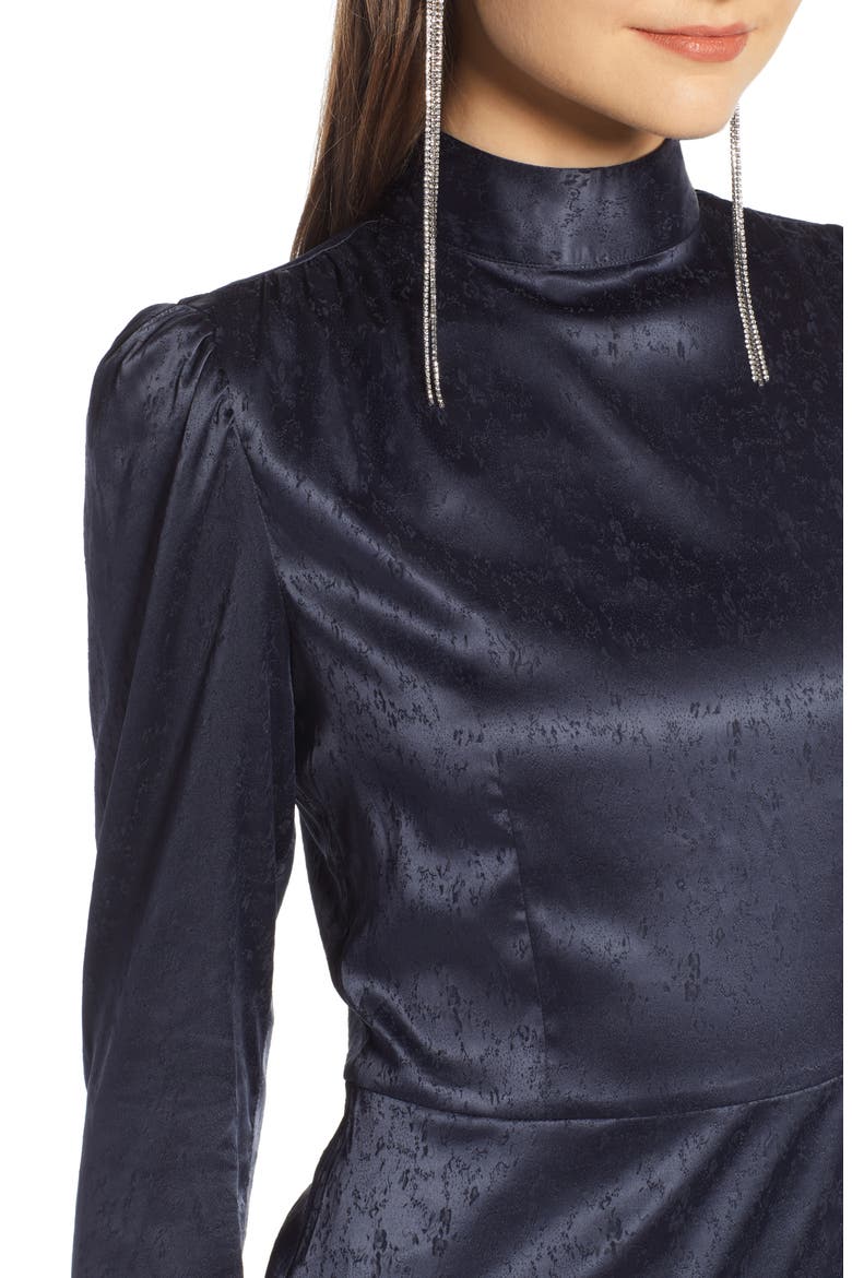Ruffle Hem Minidress (Nordstrom Exclusive), Alternate, color, NAVY NIGHT
