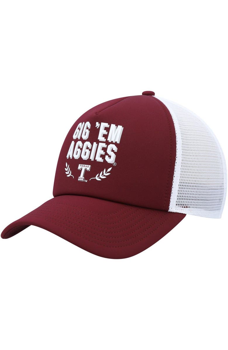 adidas Men's adidas Maroon Texas A&M Aggies Phrase Foam Front Trucker Adjustable Hat, Main, color, Maroon