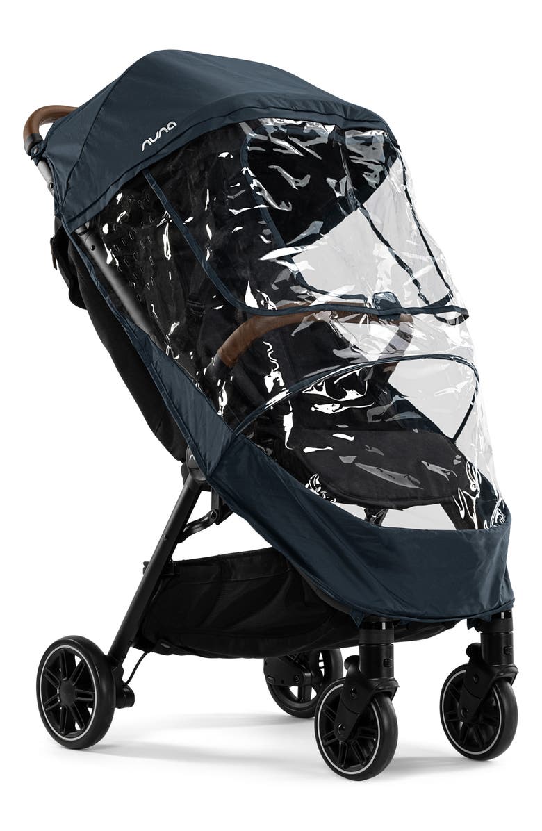 Nuna TRVL Stroller Rain Cover, Main, color, Blue/ Clear