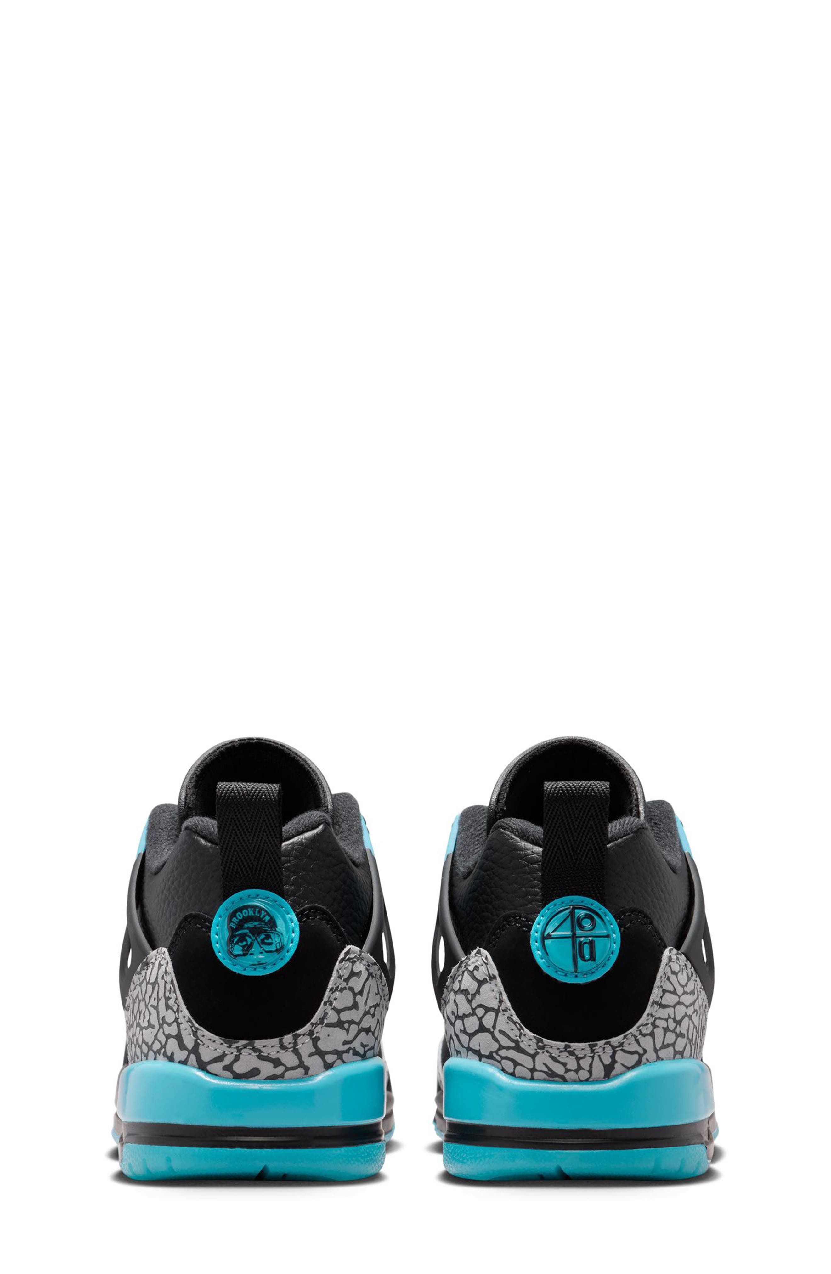 Jordan Kids' Spizike Low Sneaker, Alternate, color, Black/ Wolf Grey/ Blue