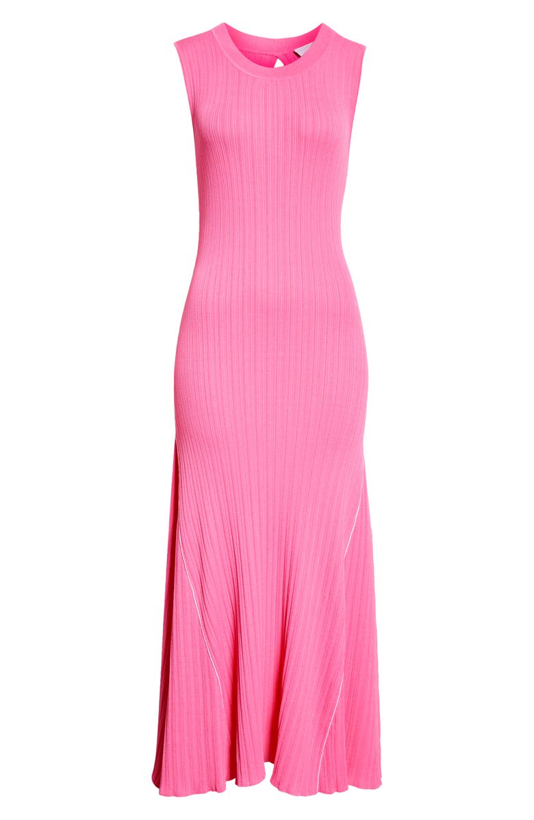 Maria McManus Ribbed Crepe Godet Dress, Alternate, color,