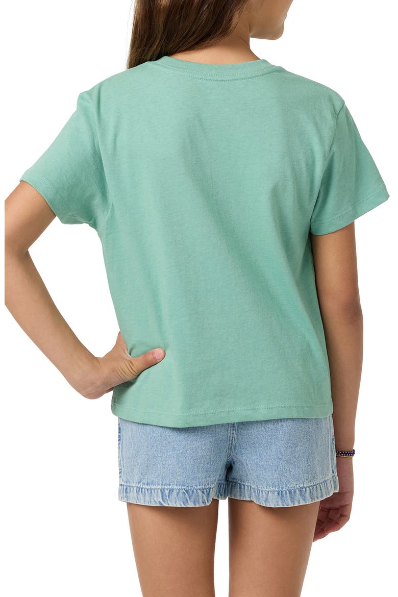 Kids' Retro Stripe Cotton Graphic Skimmer T-Shirt, Alternate, color, GREEN