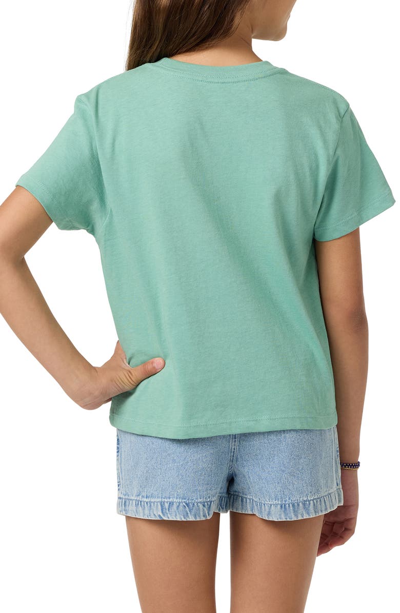 O'Neill Kids' Retro Stripe Cotton Graphic Skimmer T-Shirt, Alternate, color, Green