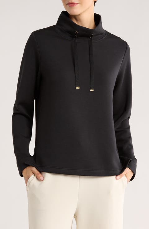 Palm Voyage Mock Neck Sweatshirt