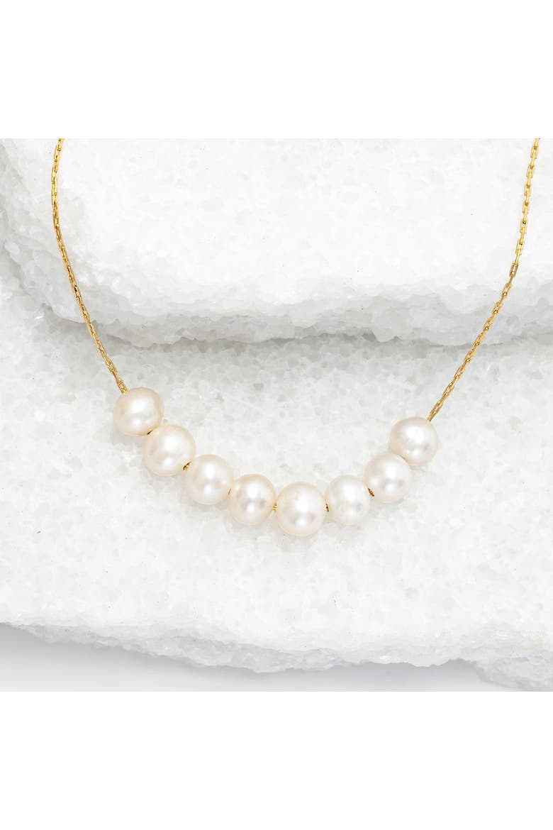 Harmony Pearl Cluster Necklace, Main, color, White
