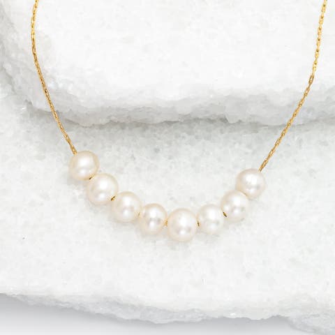 Harmony Pearl Cluster Necklace