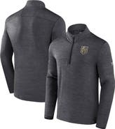FANATICS Men's Fanatics Branded  Heather Charcoal Vegas Golden Knights Authentic Pro Quarter-Zip Pullover Top