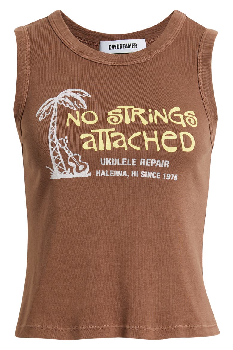 No Strings Attached Graphic Shrunken Tank, Alternate, color, CHOCOLATE MALT