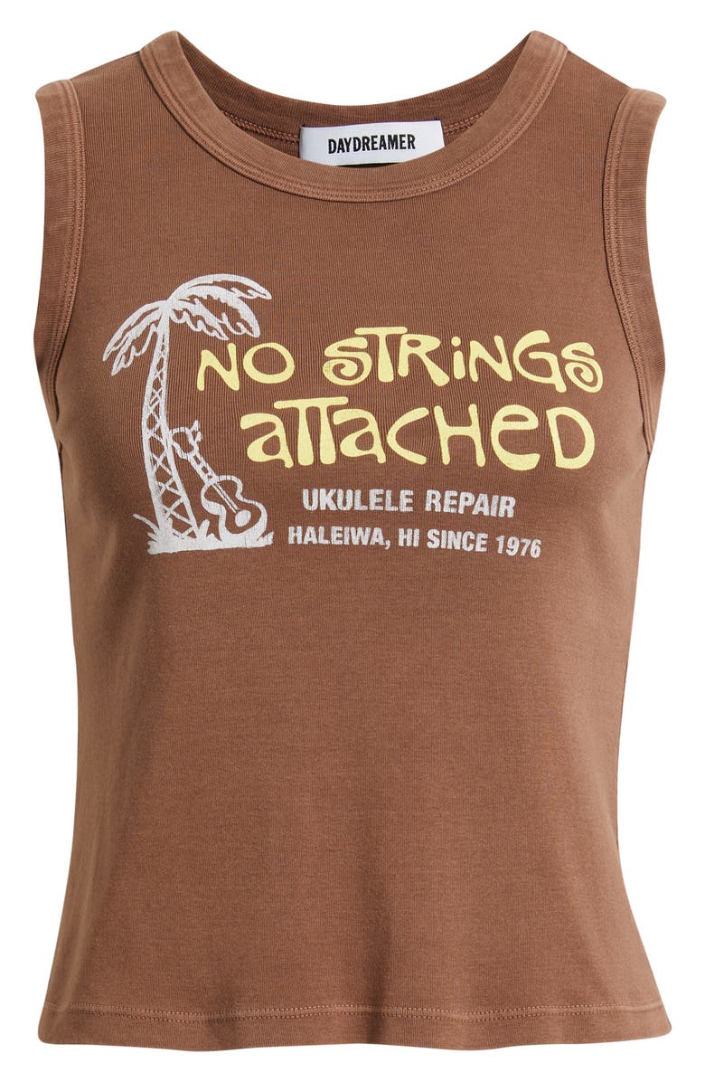 Daydreamer No Strings Attached Graphic Shrunken Tank, Alternate, color, Chocolate Malt