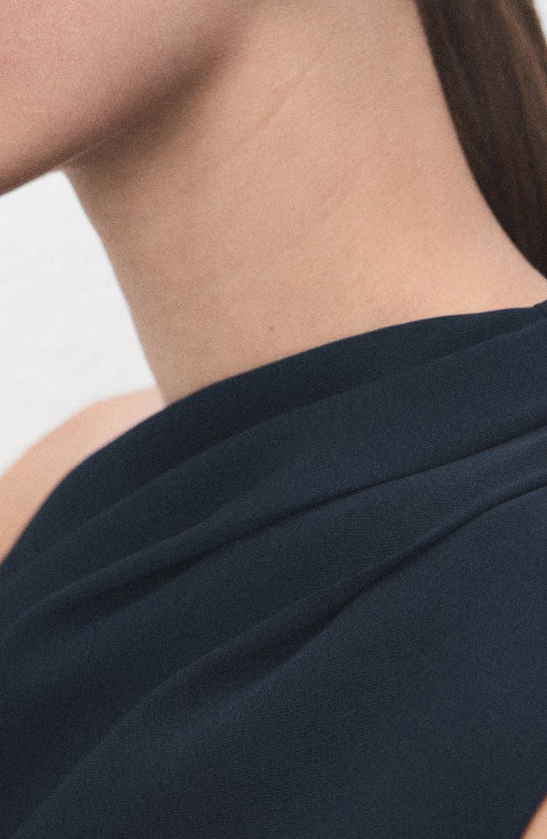 MANGO Asymmetric Maxi Dress, Alternate, color, Navy