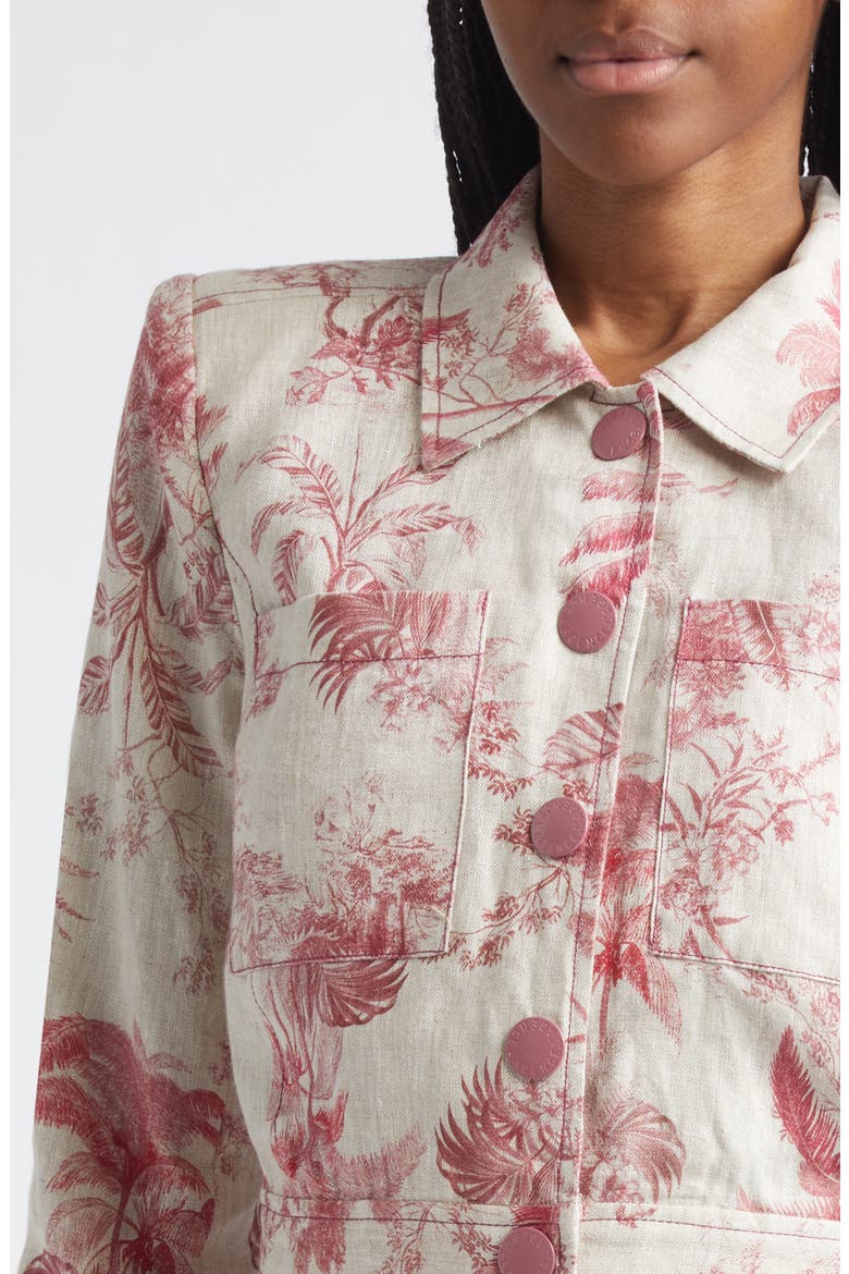 Eda Jungle Toile Linen Jacket, Alternate, color, TAN MLTI TEXTURED JUNGLE TOILE