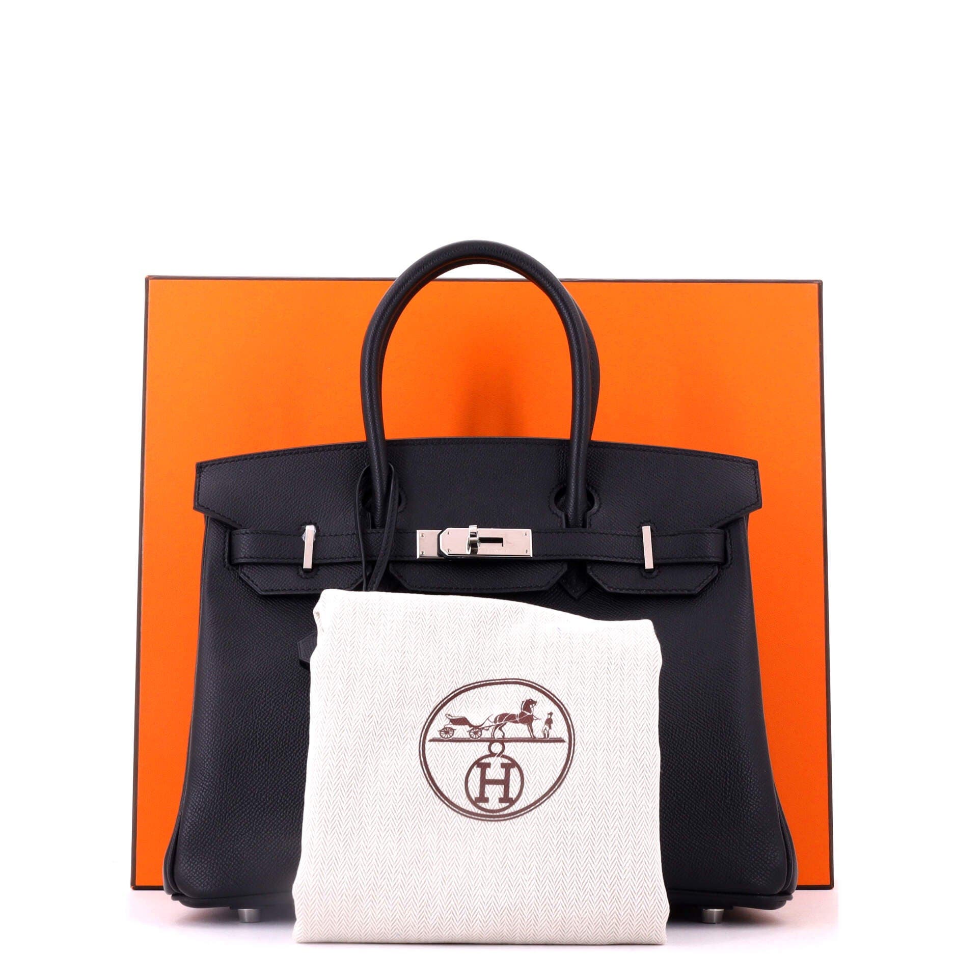 Pre-Owned Hermes Birkin Handbag Black Epsom with Palladium Hardware 30, Alternate, color, Noir