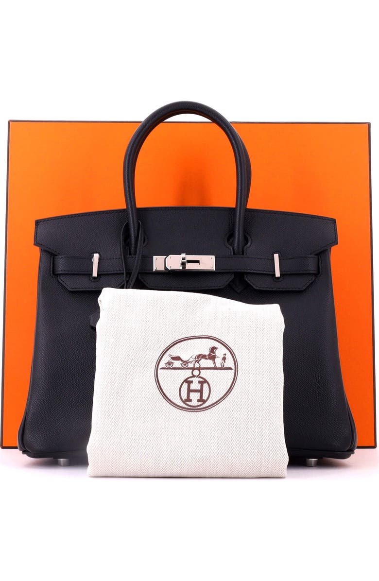 Pre-Owned Hermes Birkin Handbag Black Epsom with Palladium Hardware 30, Alternate, color, Noir