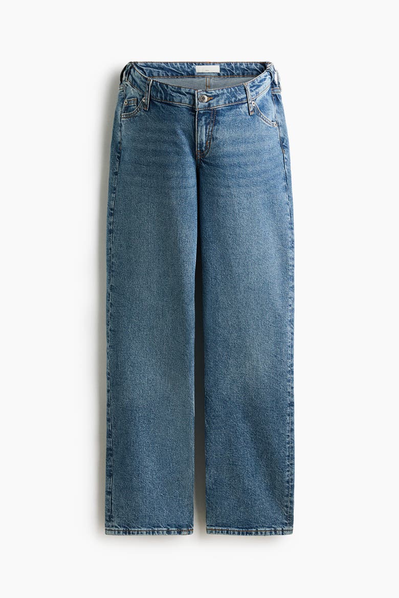 Mama Straight Low Waist Jeans, Alternate, color, Denim blue
