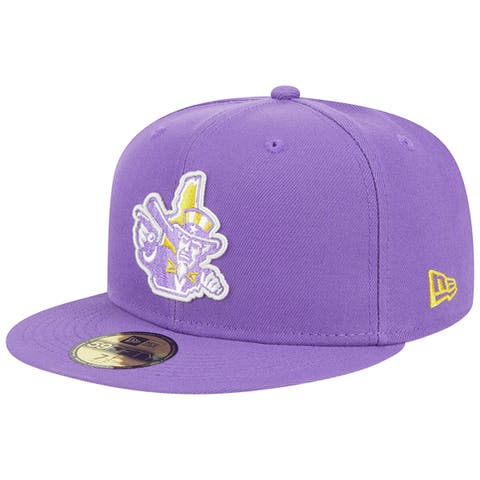 Men's New Era Purple New Hampshire Fisher Cats Theme Nights New Hampshire Primaries Uncle Sam 59FIFTY Fitted Hat