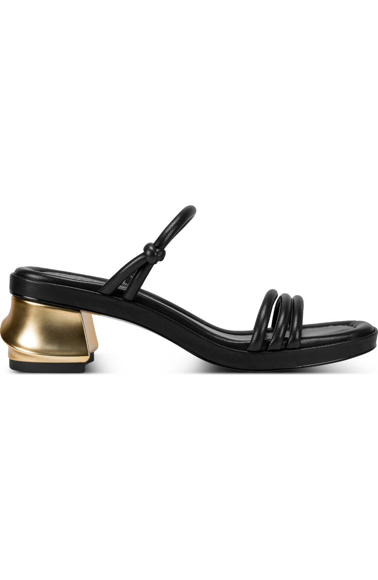 DKNY Tafeta Slide Sandal, Alternate, color, Black
