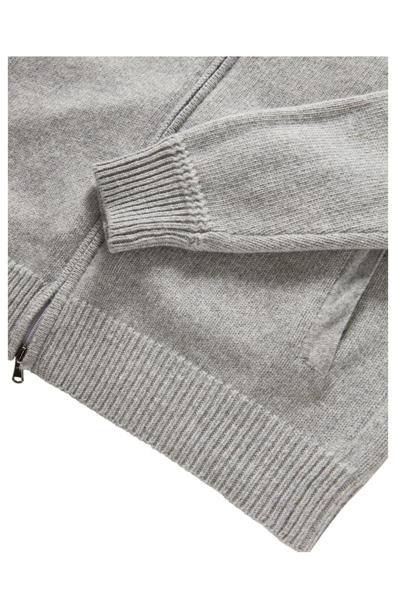 Robert Talbott Graham Cashmere Blend Full Zip Sweater, Alternate, color, Light Gray