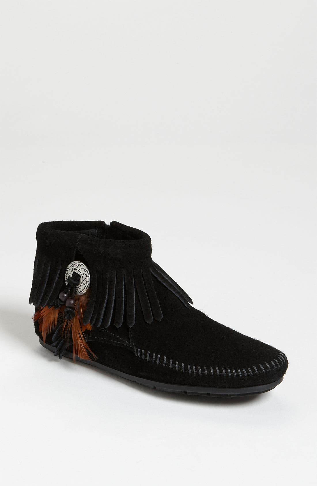 Minnetonka 'Concho Feather' Moccasin, Main, color, 