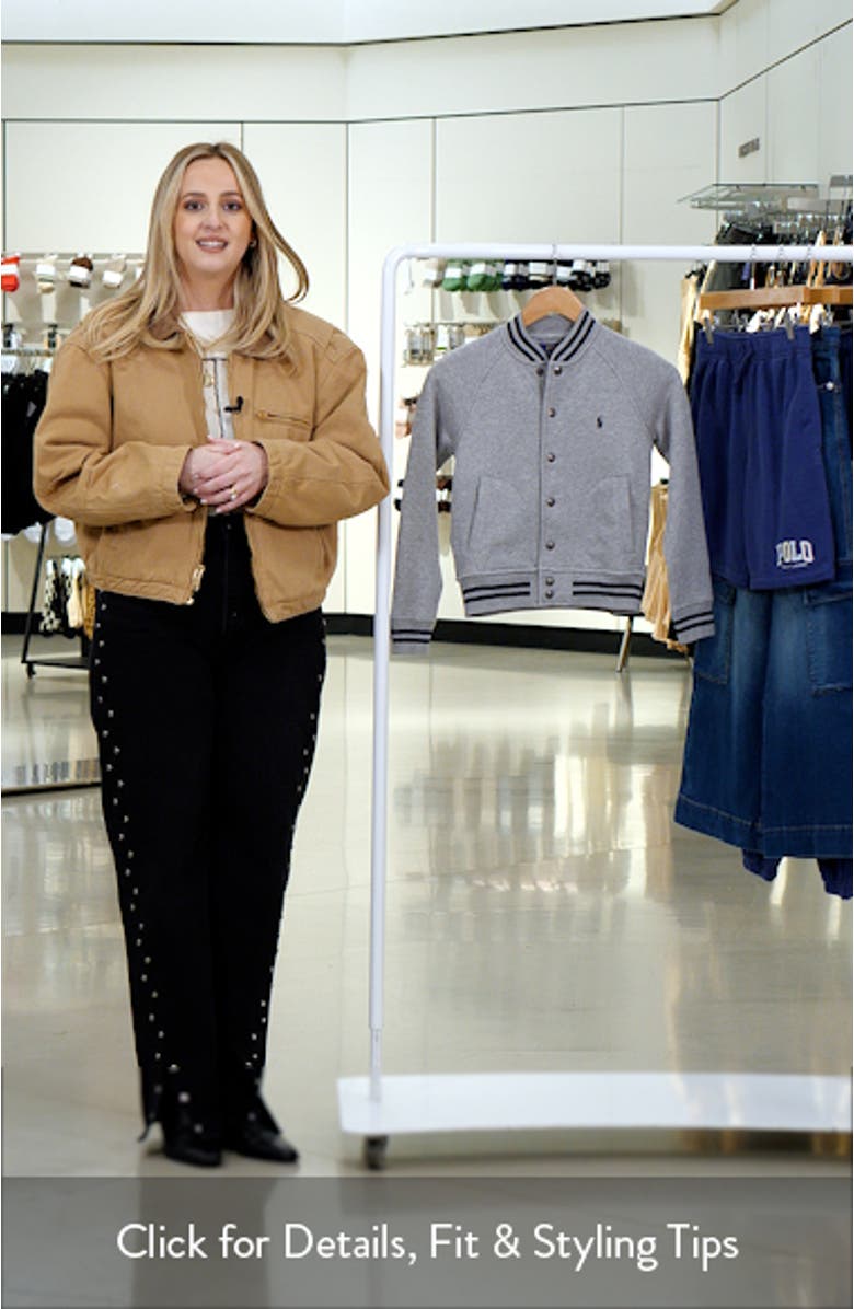 Kids' Fleece Baseball Jacket, sales video thumbnail