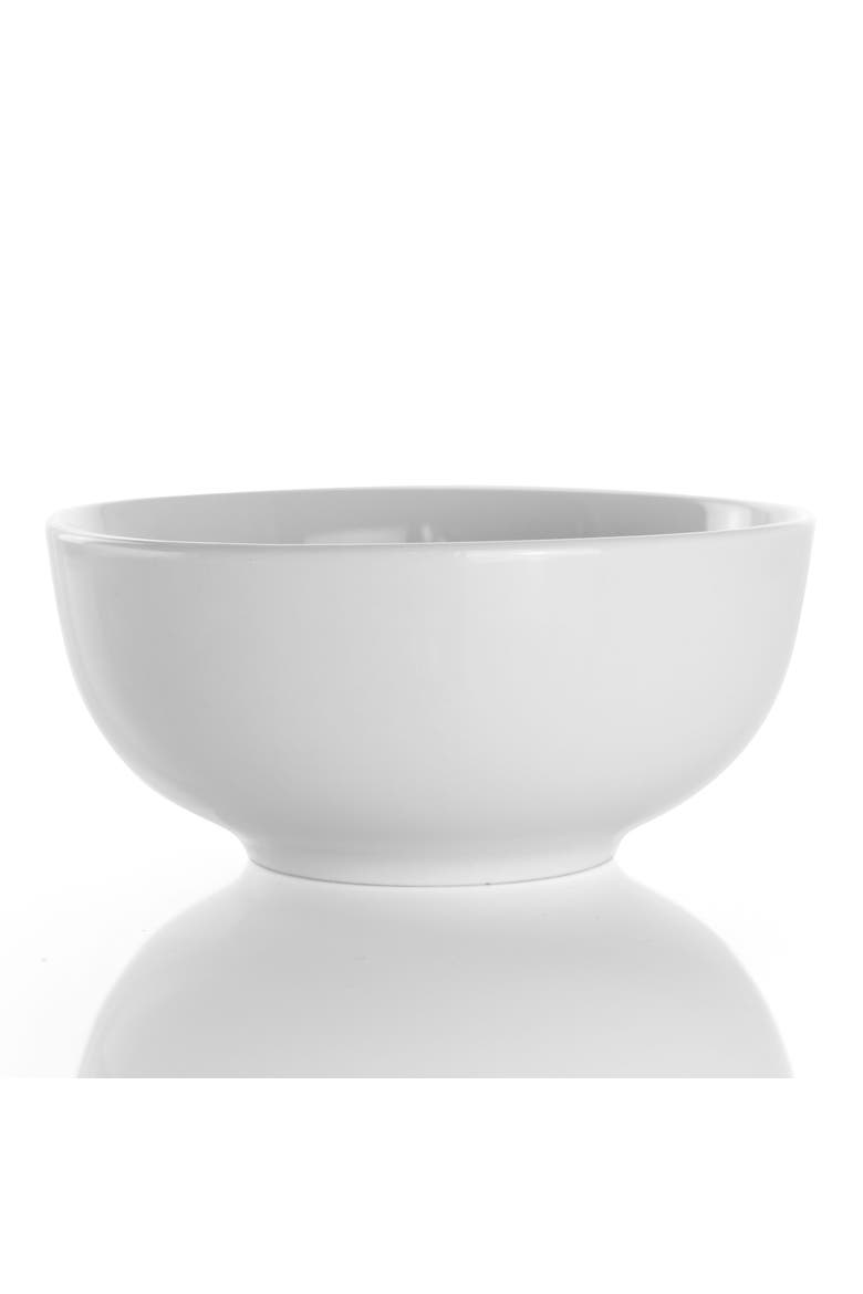 Luna 18 Piece Porcelain Dinnerware Set, Alternate, color, White