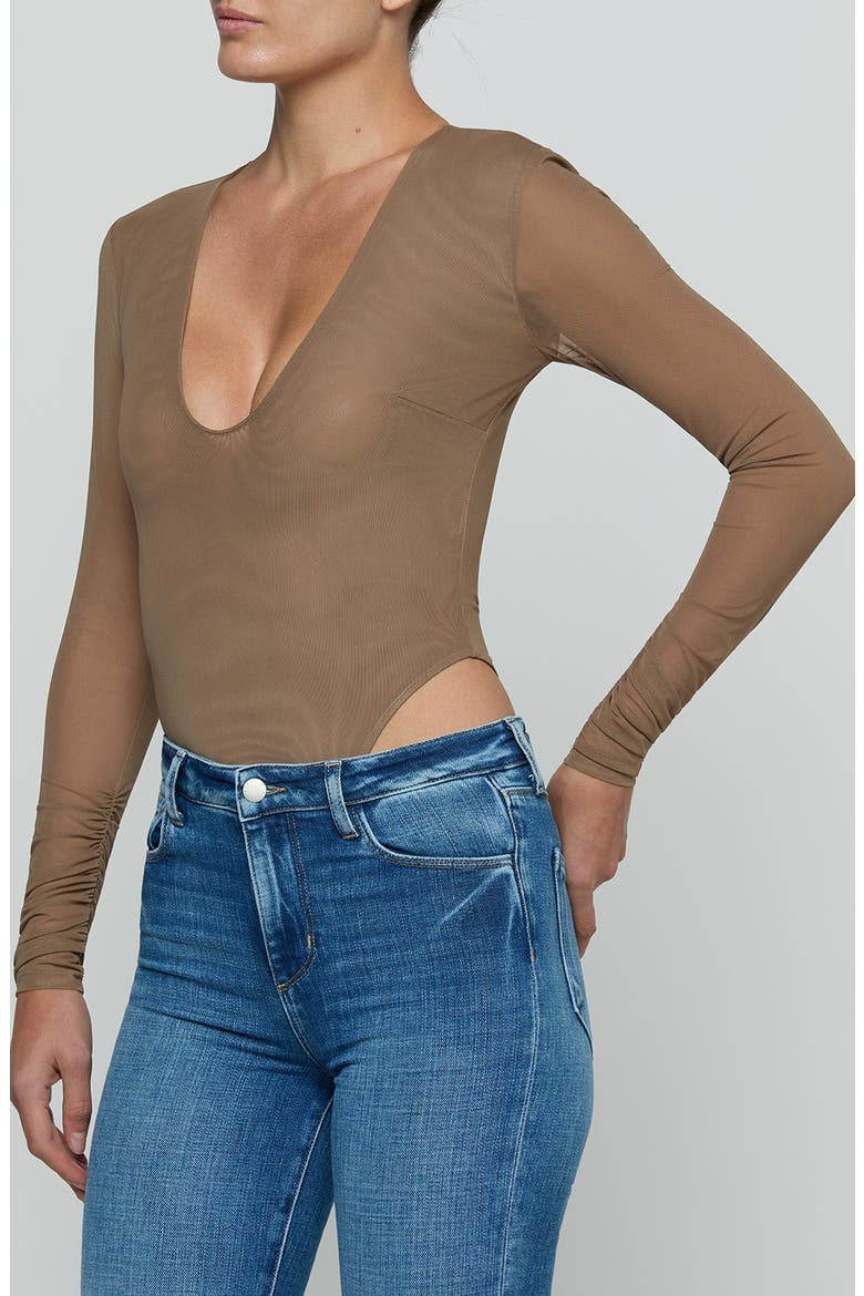 Thalassa High Cut Bodysuit, Alternate, color, CARDAMOM