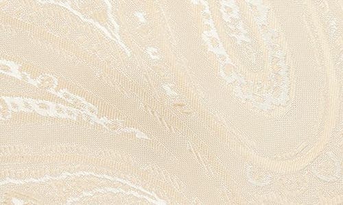 Hugo Boss Boss Ivory Paisley Jacquard Tie & Pocket Square Set In Neutral