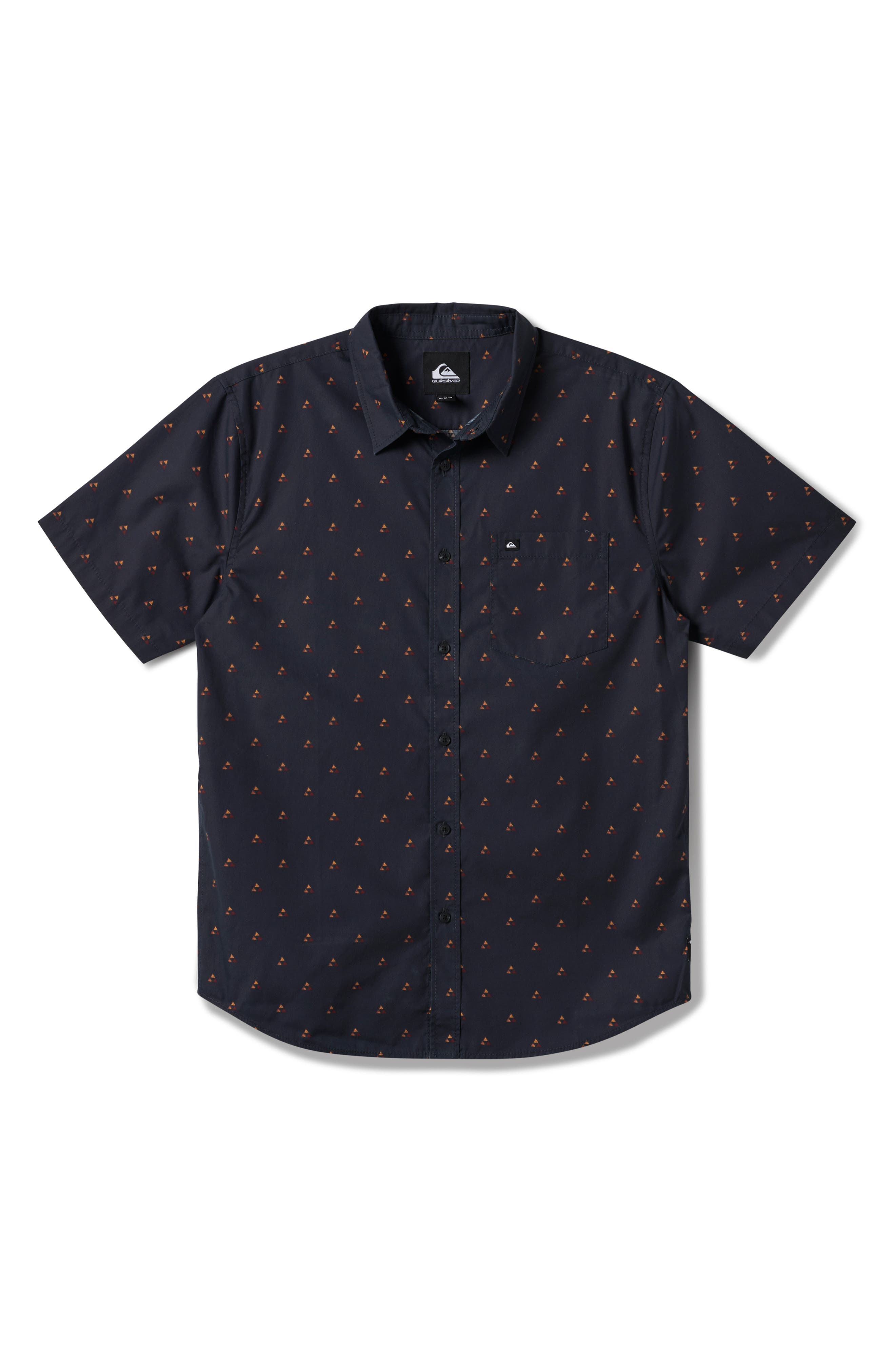 Quiksilver Kapu Mini Geo Print Short Sleeve Button-Up Shirt