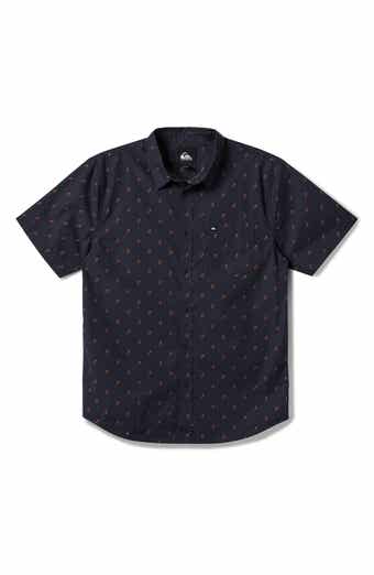 Quiksilver Kapu Mini Geo Print Short Sleeve Button-Up Shirt