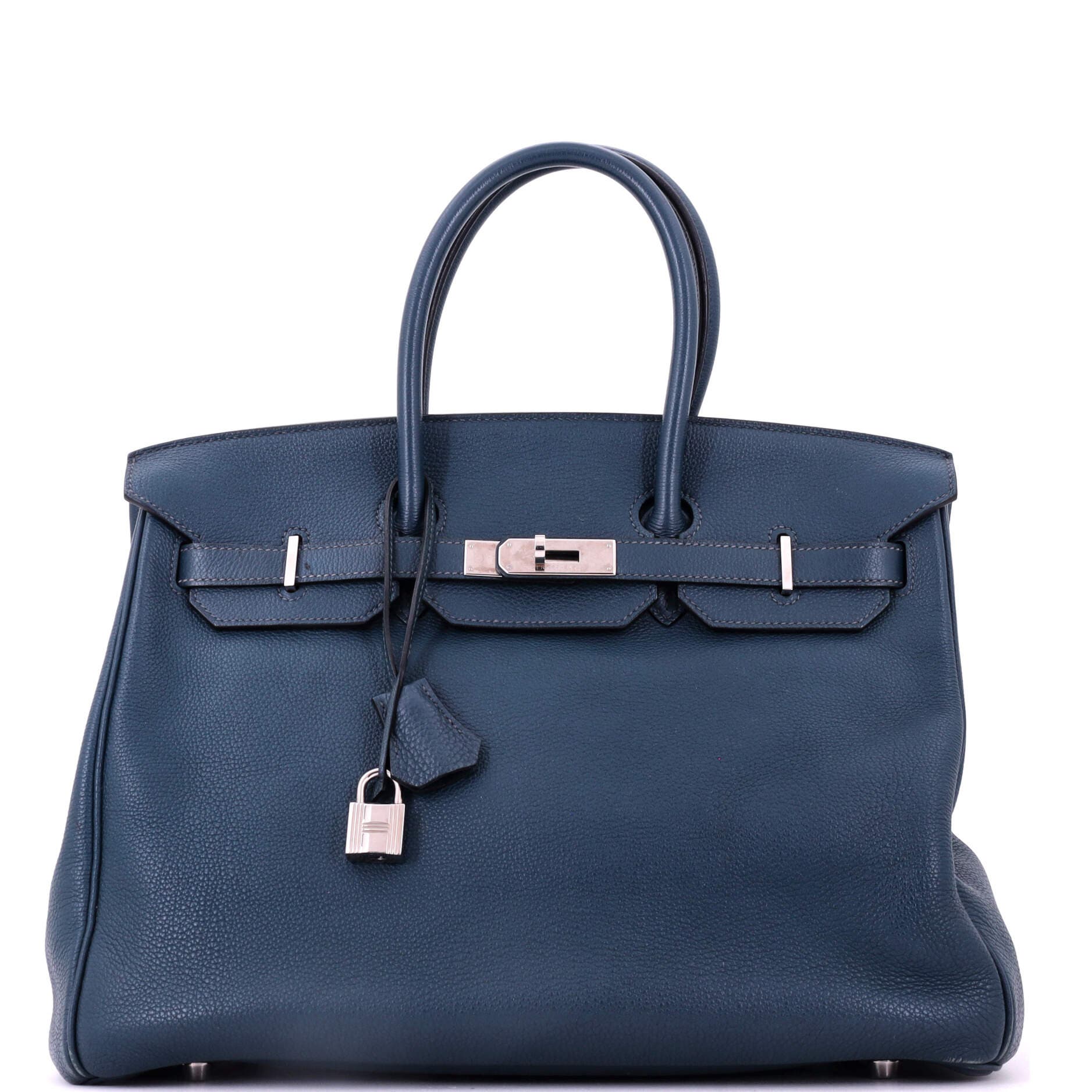 Birkin Handbag Blue Togo with Palladium Hardware 35, Main, color, Blue