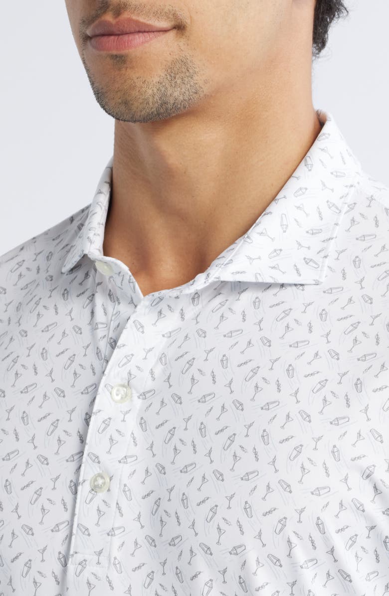 johnnie-O Tini Libations Print PREP-FORMANCE Golf Polo, Alternate, color, Thunder