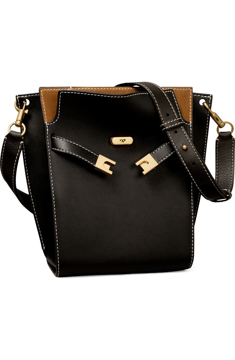 Tory Burch Lee Radziwill Leather Double Bucket Bag, Alternate, color,