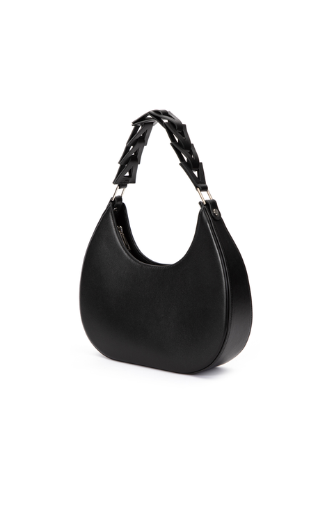D Letter Shoulder Bag in Smooth Leather