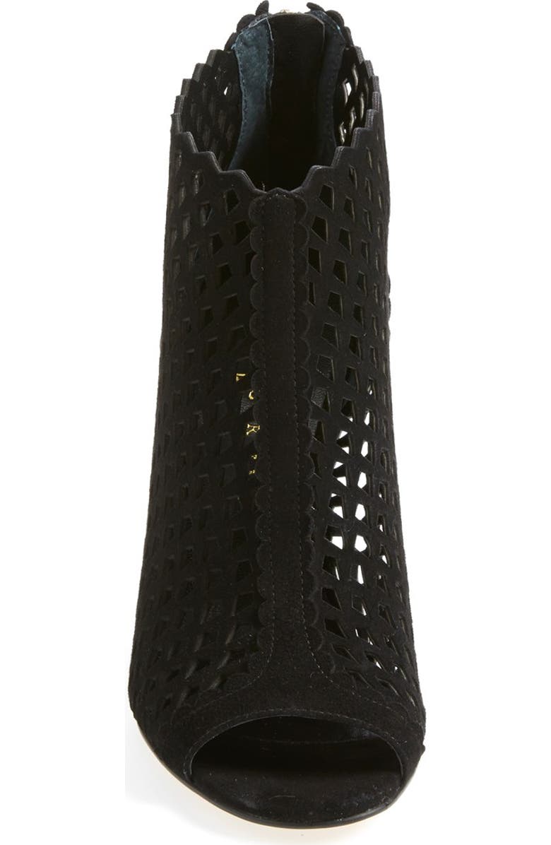 Ivanka Trump 'Didia' Cutout Cage Open Toe Suede Bootie, Alternate, color,