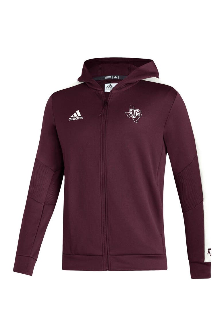 Men's adidas Maroon Texas A&M Aggies 2021 Sideline AEROREADY Full-Zip Hoodie, Alternate, color, MAROON