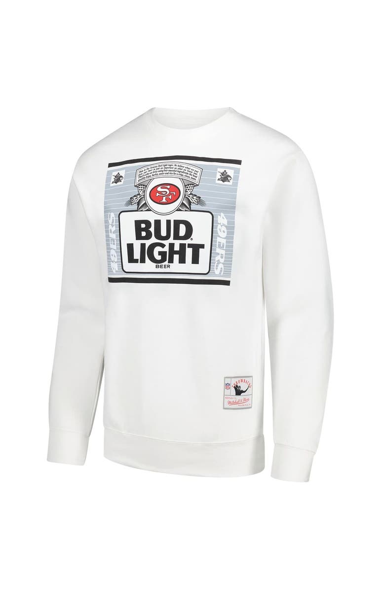Mitchell & Ness Men's Mitchell & Ness x Bud Light White San Francisco 49ers The Crest Pullover Sweatshirt, Alternate, color, White