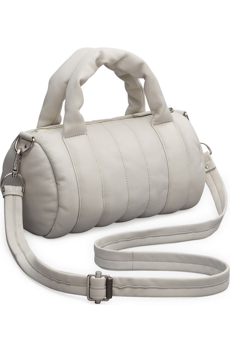 rag & bone Cloud Mini Quilted Leather Duffle, Alternate, color, Cream
