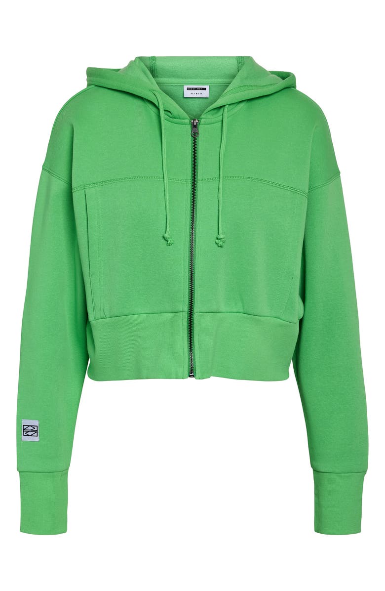 Noisy may Front Zip Crop Hoodie, Alternate, color, 