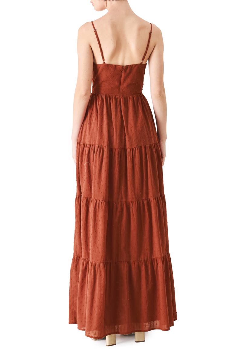 Solid Cotton Maxi Dress, Alternate, color, RUST