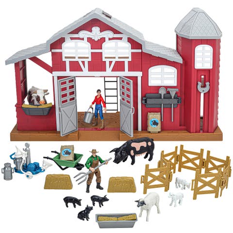 Dairy Barn Adventure, 38 piece Farm Playset, Animal Toys, Kids 3+