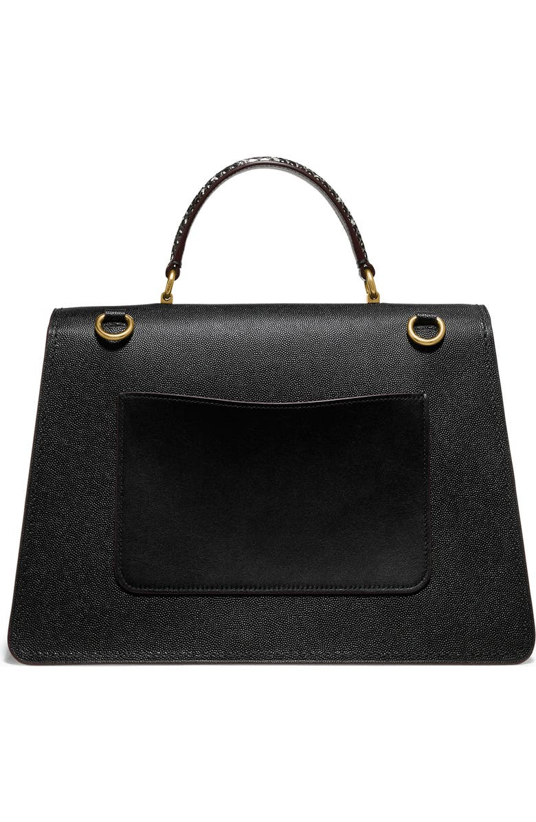 COACH Parker 32 Genuine Snakeskin & Leather Top Handle Bag, Alternate, color,